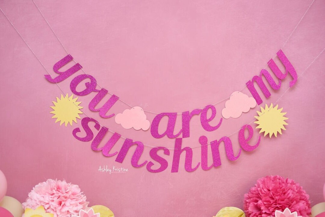 You Are My Sunshine Decorations. You Are My Sunshine Banner. You Are My Sunshine Baby Shower