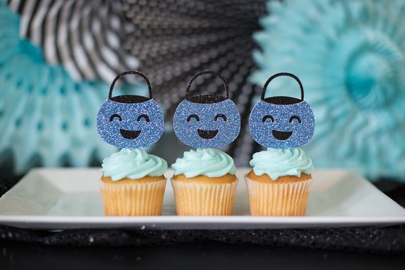Blue and Black Halloween Decorations. Boy Halloween Baby Shower