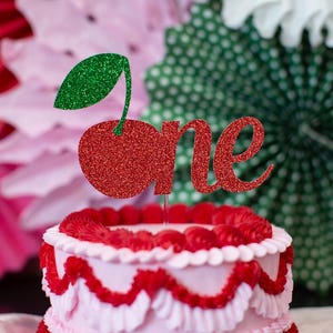 Cherry First Birthday. Cherry Cake Topper. Cherry Party Decorations. She&#39;s the Cherry on Top. Cherry One Cake Topper. Cherry 1st Birthday.
