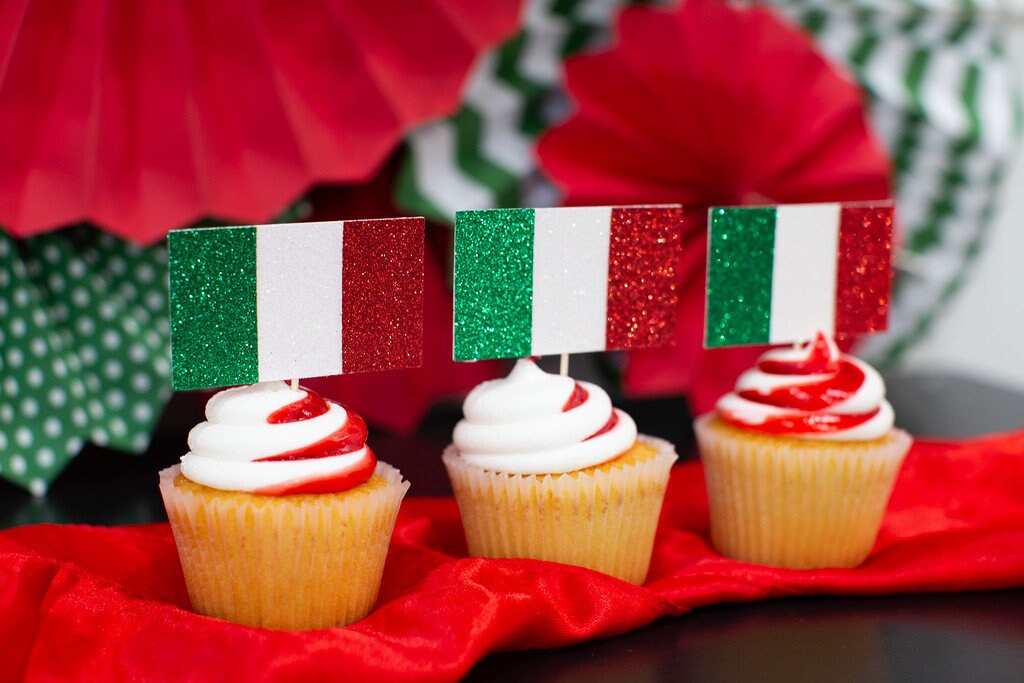 200 Cure-Dents Drapeaux Italie - Déco Apéritif, Cocktails, Fêtes