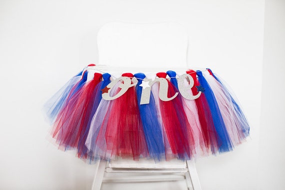 Fourth of July 1st Birthday. Fourth of July High Chair Banner. 4th of July Highchair Decor. Little Firecracker Party Decor. Highchair Tutu. Il_570xn