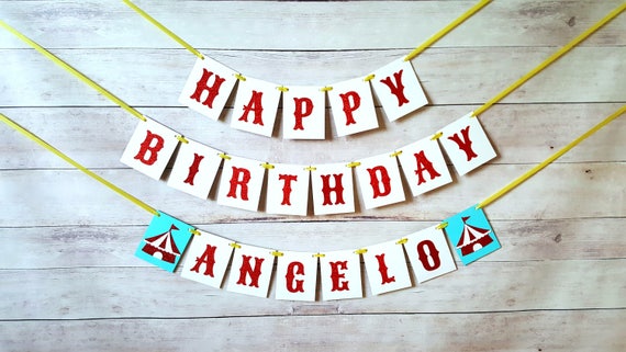 Circus Birthday Banner, Circus Party Decorations, Circus Birthday Decor, Circus Banner, Circus First Birthday, Circus Party, Carnival Party Il_570xn