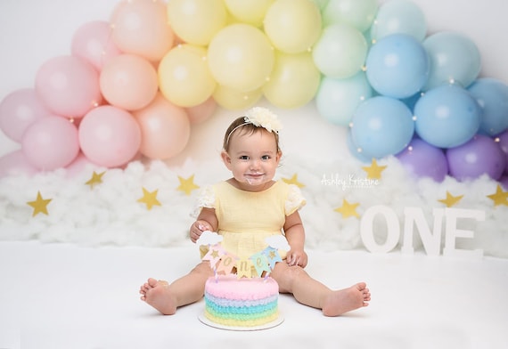 Girl Birthday Paper Hats Pastel Rainbow Party Decorations Favors