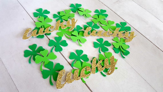 St. Patrick's Day Confetti, St. Patrick's Day Party, Irish Party Decor, Irish Confetti, St. Patrick's Day Birthday, Lucky Confetti, Shamrock Il_570xn