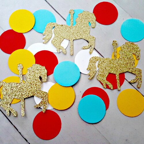 Circus Confetti Carousel Horse Confetti Circus Party Decor Etsy