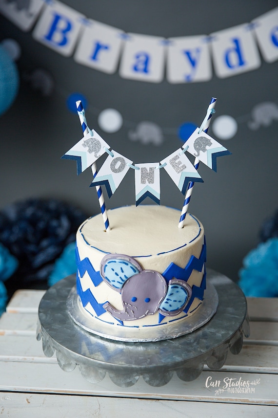 Blue Elephant Theme Baby Shower Cake Boy Elephant Buy Elephant