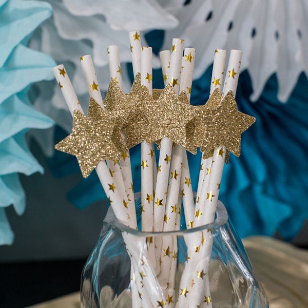 Gold Star Straws, Gold Star Decorations, Twinkle Twinkle Little Star Party Decorations, Star Birthday, Star Baby Shower Decorations,