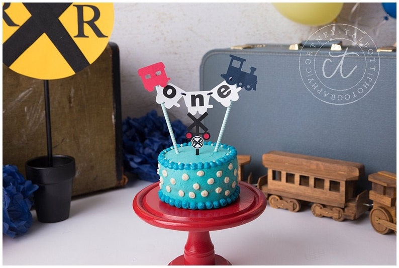 Train 1st Birthday. Train Cake Topper. Choo Choo Party Decor. Train Party Decorations. Train Smash Cake Topper. Train Bunting. Train Banner. image 1