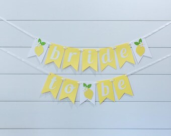 Lemon Bridal Shower Banner: Glittery Amalfi Decor