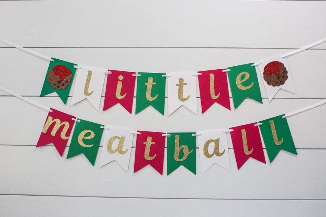 Little Meatball Banner. Little Meatball First Birthday Party