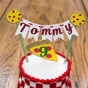 Pizza Party Cake Topper. Pizza Party Decorations. Pizza Party Decor. Birthday Cake Topper. Italian Birthday Decor. Italian Party. Pizza Cake
