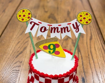 Pizza Cake Toppers Etsy