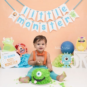 Little Monster Banner. Little Monster Party Decorations. Little Monster Birthday Decorations. Boy Monster Party Decorations. Monster Banner. image 4