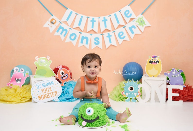 Little Monster Banner. Little Monster Party Decorations. Little Monster Birthday Decorations. Boy Monster Party Decorations. Monster Banner. image 4