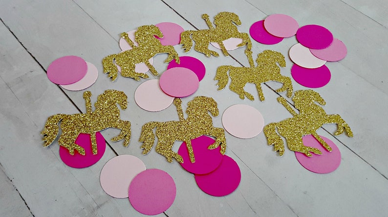 325 Carousel Horse Confetti Carousel Horse Party Decorations Etsy