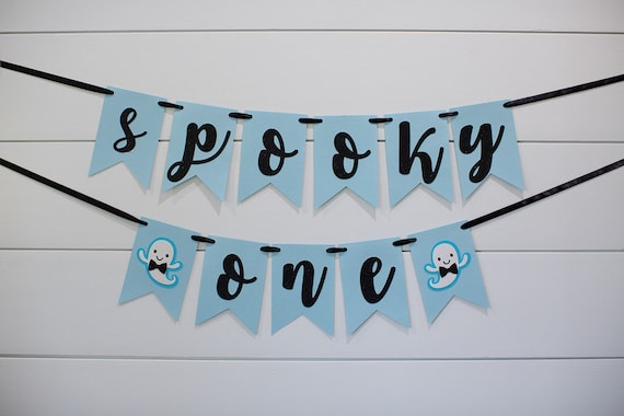 The Spooky One Birthday. Spooky One Banner. Ghost Birthday for Boy. Ghost Party Decorations. Halloween 1st Birthday. Boy Halloween Party. Il_570xn