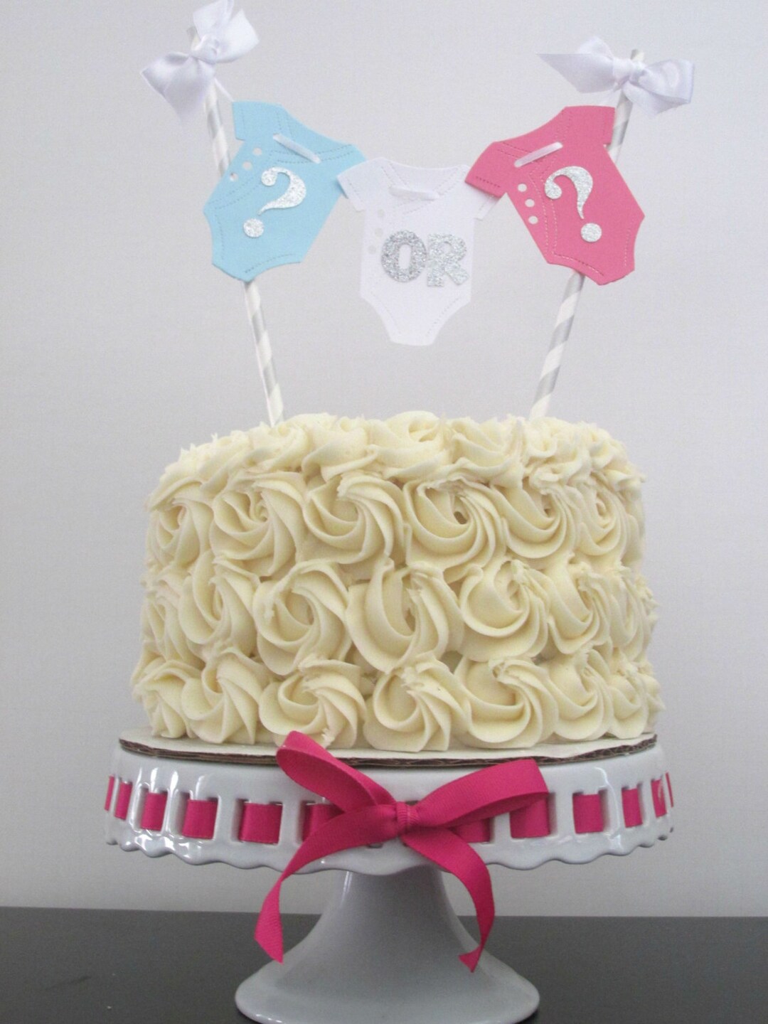 Gender Reveal Cake Topper Gender Reveal Party Decor Gender Reveal ...