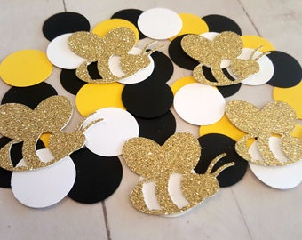 Gold Glitter Bumble Bee Confetti, Party Decorations
