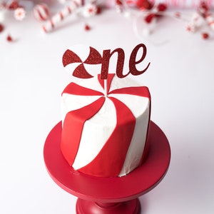 Peppermint Cake Topper. Peppermint Party Decorations. Christmas 1st Birthday. Sweet One Peppermint Birthday Decorations. Sweet One Candy.