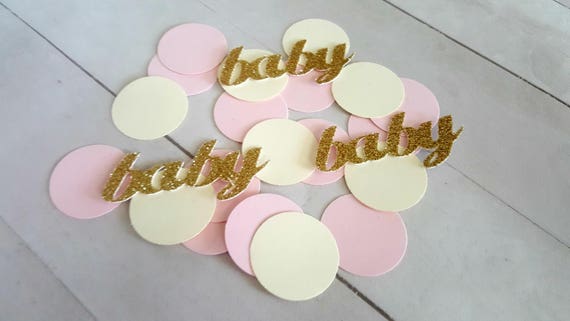 Baby Shower Confetti, Baby Shower Decorations, Baby Shower Table Decor, Pink Cream Gold Baby Shower, Baby Sprinkle Decor, Girl Baby Shower Il_570xn