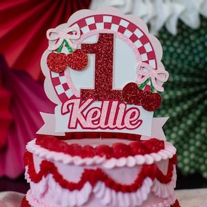 She&#39;s The Cherry On Top. Cherry On Top Cake Topper. Cherry 1st Birthday. Cherry Cake Topper. Cherry Birthday Party Decorations. Cherry Party