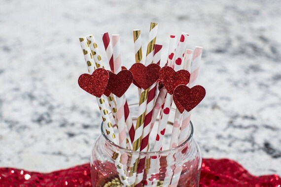 My Little Day paper straws - light pink and golden My Little Day paper straws - light pink and golden