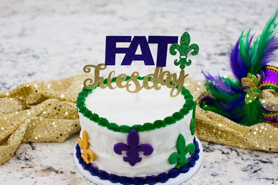 Fat Tuesday Cake Topper. Fat Tuesday Decorations. Fat Tuesday Party Decorations. Mardi Gras Party Decorations. Mardi Gras Cake Topper. Il_570xn