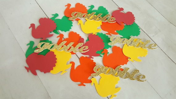 Turkey Confetti Thanksgiving Confetti Thanksgiving Decorations