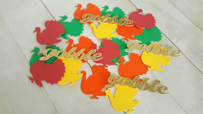 Turkey Confetti, Thanksgiving Confetti, Thanksgiving Decorations, Thanksgiving Decor, Thanksgiving Table Decor, Friendsgiving Decor, Fall image 1