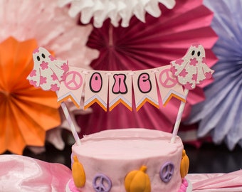 Groovy Halloween Cake Topper: First Birthday, Spooky One Party