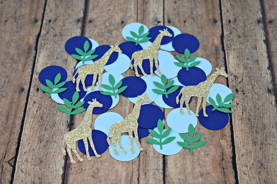 Boy Giraffe Baby Shower Giraffe Confetti Giraffe Baby Shower