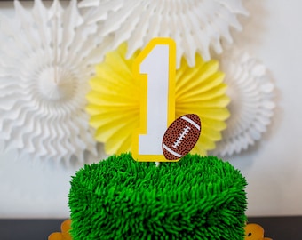 Football Number Cake Topper, Birthday Party Decoration