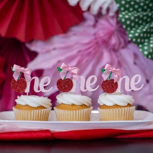 Cherry 1st Birthday Cupcake Toppers. Cherry 1st Birthday Decorations. She&#39;s The Cherry On Top First Birthday. She&#39;s The Cherry On Top First.