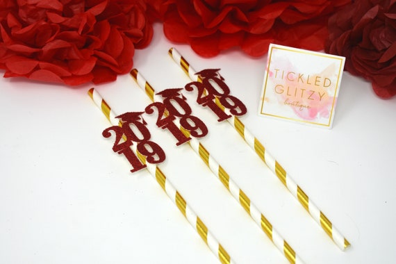 2019 Graduation Decorations 2019 Party Straws Class Of