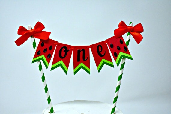 Watermelon birthday First birthday party Watermelon cake topper One in a melon birthday One in a melon cake topper