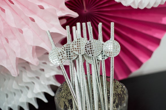 Mini Disco Balls Disco Ball Straws Last Disco Bachelorette 