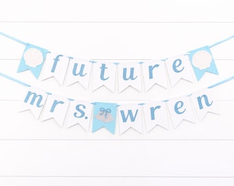 Seashells & Wedding Bells Banner: Bachelorette, Bridal Shower Decor