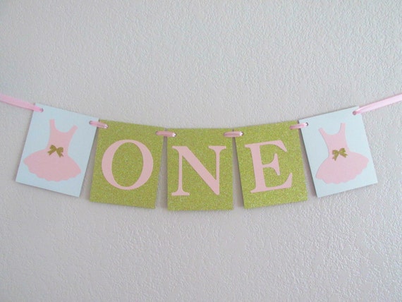 Tutu Party Decorations, Tutu Highchair Banner, Tutu Cute, Tutu Party Decor, Ballerina First Birthday, Pink and Gold First Birthday Decor Il_570xn
