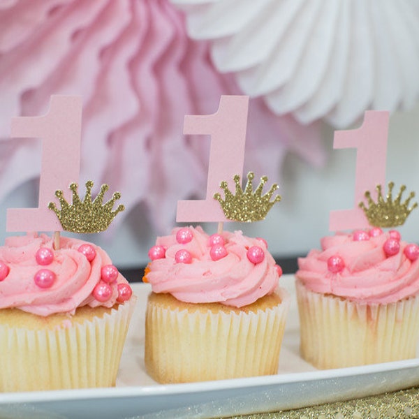 Crown Cupcake Topper Etsy