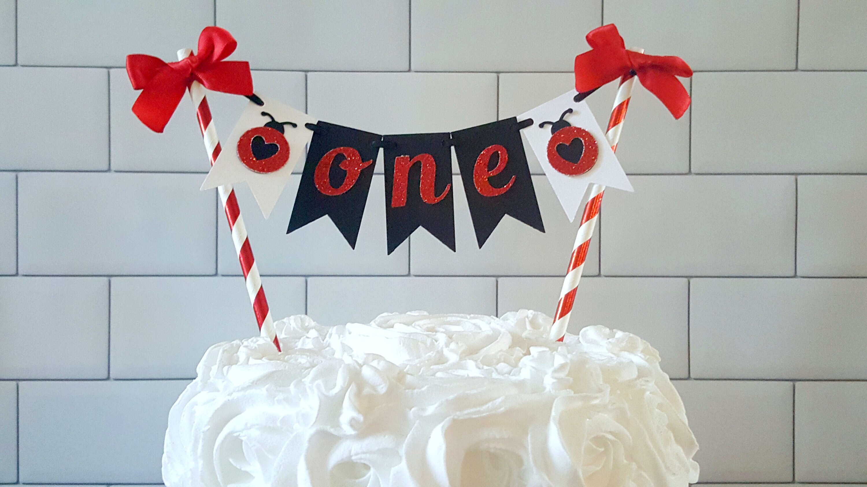 Ladybug Cake Topper Lovebug Cake Topper Ladybug First | Etsy
