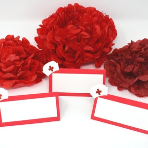 Nursing School Graduation Party Decoration, Nursing Decorations, Nurse Party Decorations, Nurse Place Cards, Nurse Food Tents, RN Decor