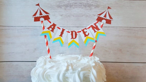 ORIGINAL Circus Cake Topper, Circus Cake Bunting, Circus Baby Shower, Circus Birthday, Circus Party Decor, Circus Party Decor, Circus Shower Il_570xn