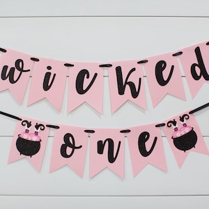 Wicked One Birthday. Pink Halloween 1st Birthday. Witch Birthday Decorations. Halloween First Birthday Girl. Wicked One Party Decorations.