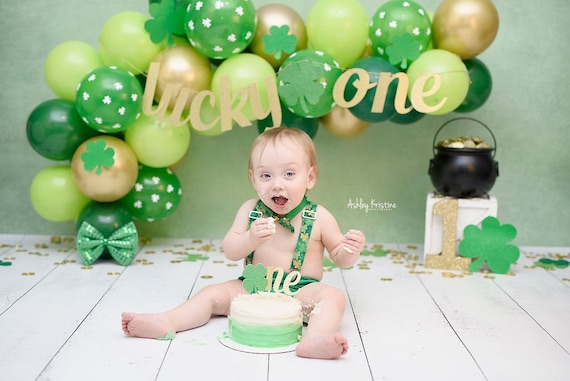 Lucky One 1st Birthday Decorations. Lucky One Cake Topper. Lucky