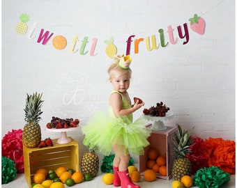 Twotti Fruity Banner,  Two-tti Fruity Party Decorations, Twotti Fruity Birthday, Fruit Party Decorations, Fruit Banner, Twotti Fruity Cutie