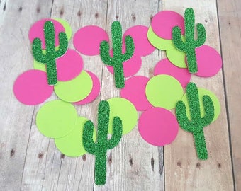 250 Cactus Confetti, Cacti Confetti, Fiesta Confetti, Fiesta Party Decorations, Tropical Party Decorations, Tropical Bridal Shower,