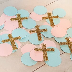 250 Cross Confetti, Boy Girl Twins Baptism, Boy Girl Baptism Decorations, Pink Blue Baptism Decor, Boy Girl Confirmations, Twins Christening