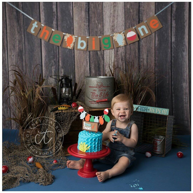 The Big One First Birthday, Fishing First Birthday, The Big One Banner, The Big One Theme, Boy 1st Birthday, Fishing Birthday, Fishing Party image 1