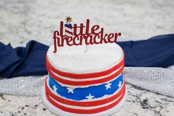 ORIGINAL Little Firecracker Decor, Little Firecracker Cake Topper, Little Firecracker Birthday, Fourth of July 1st Birthday, 4th July Baby Il_570xn
