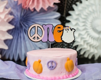 Groovy One Cake Topper, Spooky 1st Birthday, Hippie Halloween